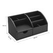 Picture of OSCO BLACK LEATHER DESK ORGANISER